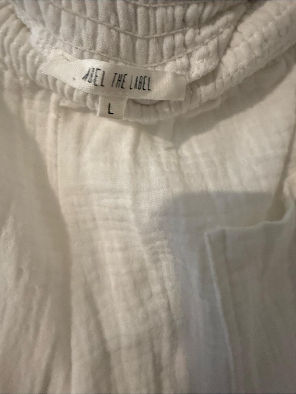 White Gauze Wide-Leg Pull-On Pants never worn New without tags. - Picture 3 of 6